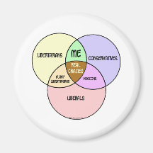 Liberal conservador libertario del diagrama de Ven Imán De Frigorifico