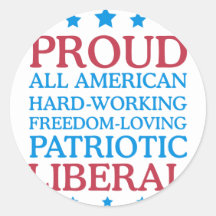 liberal orgulloso pegatinas  
