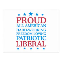liberal orgulloso tarjeta postal
