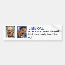 LIBERAL, persona de A tan razonable… Etiqueta De Parachoque