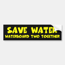 Liberales antis antis de Waterboarding Obama Pegatina De Parachoque