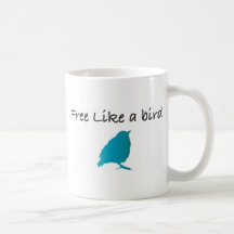 Libere como un pájaro taza