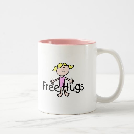 Libere los abrazos taza