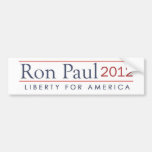Libertad 2012 de Ron Paul para América Pegatina De Parachoque