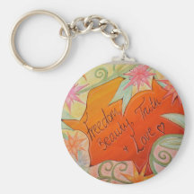 Libertad, belleza, verdad y amor llaveros personalizados