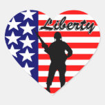 ¡Libertad! Calcomanías De Corazones