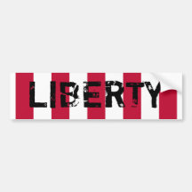 LIBERTAD con la bandera de la LIBERTAD Etiqueta De Parachoque