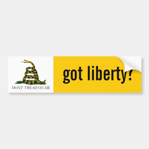¿Libertad conseguida? Bandera de Gadsden Etiqueta De Parachoque