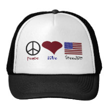 libertad del amor de la paz gorras