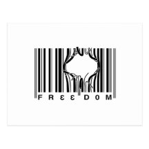 Libertad del código de barras tarjeta postal