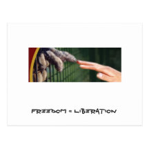Libertad = liberación tarjeta postal