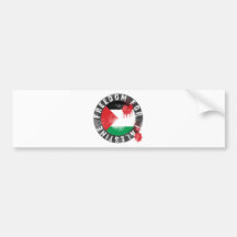 Libertad para Palestina Pegatina De Parachoque