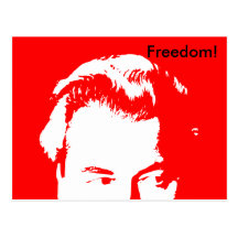 ¡Libertad! Rojo (actualizado) Tarjeta Postal