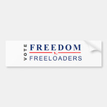 LIBERTAD V. FREELOADERS BUMPER STICKER PEGATINA DE PARACHOQUE