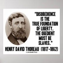 Libertad verdadera de la desobediencia de Henry Da Impresiones