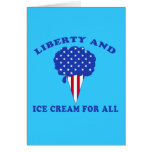 Libertad y helado para todos los productos tarjeta