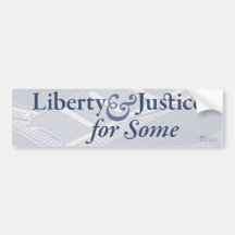 Libertad y justicia para alguno pegatina de parachoque