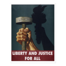 Libertad y justicia para toda la postal
