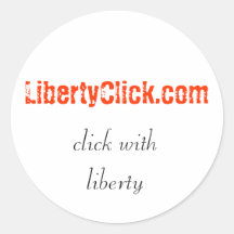 LibertyClick.com - tecleo con libertad Pegatina Redonda