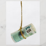 Libra británica que cuelga tarjetones