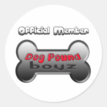 Libra de perro Boyz Etiquetas Redondas