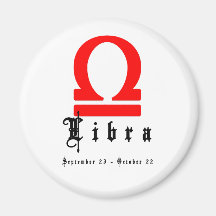Libra, el 23 de septiembre - 22 de octubre imanes para frigoríficos