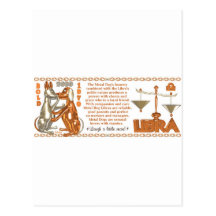 Libra llevado perro del metal del zodiaco del chin tarjetas postales