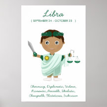 Libra - poster del horóscopo del muchacho