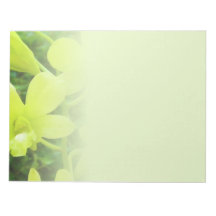 Libreta amarilla de las orquídeas bloc de notas