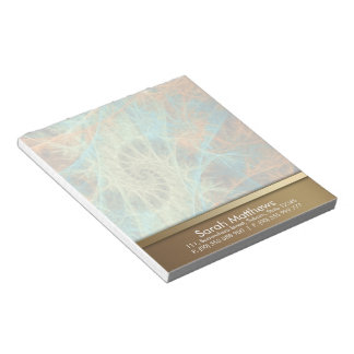 Libreta anaranjada del remolino del fractal de la  bloc