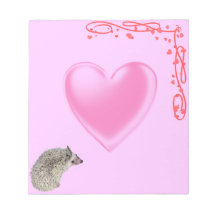 Libreta del corazón del amor del erizo libretas para notas