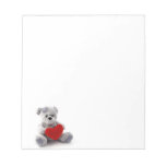 Libreta del oso de peluche de la tarjeta del día d blocs de papel