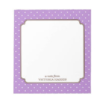 Libreta linda femenina personalizada lunar púrpura bloques de notas