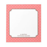 Libreta linda femenina personalizada lunar rosado blocs