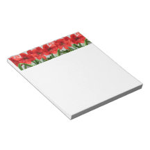 Libreta roja alegre del Amaryllis Libretas Para Notas