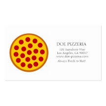 Libro Blanco de la comida italiana de la pizzería  Plantillas De Tarjetas Personales