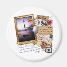 Libro de recuerdos/collage del "tiempo" iman de nevera