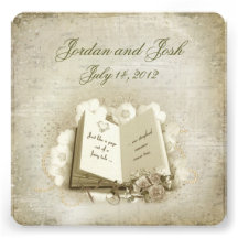 Libro del boda del vintage invitaciones personales 