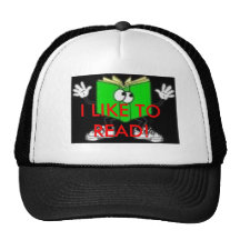 ¡Libro del dibujo animado, TENGO GUSTO DE LEER! Gorros Bordados
