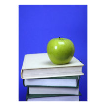 Libro y manzana comunicados personalizados