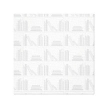 Libros grises pálidos en estante impresiones en lona estiradas