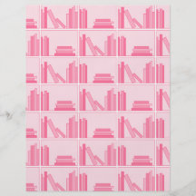 Libros rosados en estante flyer personalizado