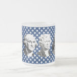 Líderes americanos con el fondo de las estrellas tazas de café