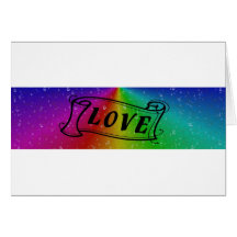 Liebe auf Regenbogen in Elefantenhaut Lederoptik Karte