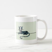 Liegende Katze Teetassen