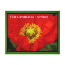 Lienzo Lámina - Feliz Cumpleaños (nombre) del en d Impresion De Lienzo
