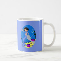 Lifen la taza de la sirena y del delfín