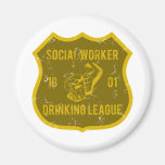 Liga de consumición del asistente social imán de nevera