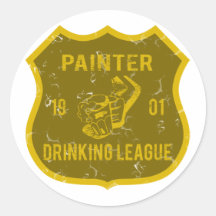 Liga de consumición del pintor pegatinas  