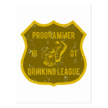 Liga de consumición del programador postales